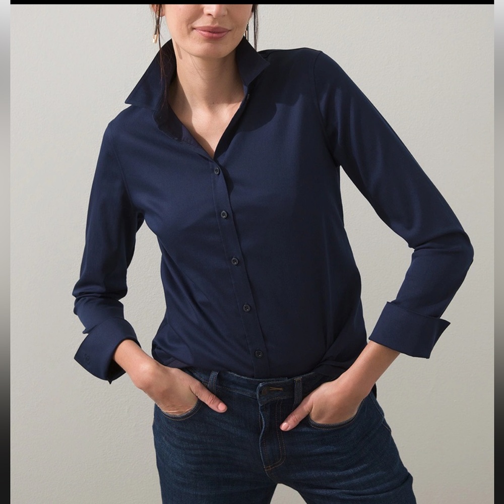 STUDIO F, Navy stretching Blouse